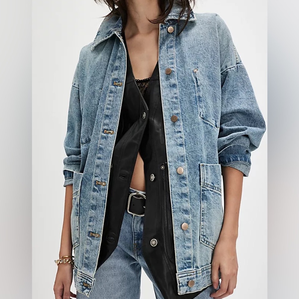 Free People We The Free Avery Chore Coat Jean Jacket